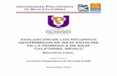 Evaluación de los Recursos Geotérmicos de Baja Entalpía de la Península de …cre.gob.mx/estudios/ce0111.pdf · 2014-07-22 · EVALUACIÓN DE LOS RECURSOS GEOTÉRMICOS DE BAJA