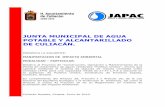 JUNTA MUNICIPAL DE AGUA POTABLE Y ALCANTARILLADO …sinat.semarnat.gob.mx/dgiraDocs/documentos/sin/e...JUNTA MUNICIPAL DE AGUA POTABLE Y ALCANTARILLADO DE CULIACÁN. PRESENTA LA SIGUIENTE: