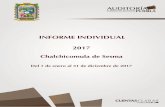 Chalchicomula de Sesma - Auditoría Puebla · INFORME INDIVIDUAL Chalchicomula de Sesma 2017 Del 1 de enero al 31 de diciembre de 2017 “2019, Año del Caudillo del Sur, Emiliano