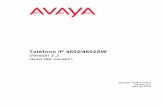 Teléfono IP 4602/4602SW · a menos que éstas hayan sido realizadas por Avaya. El Cliente y/o el Usuario final acepta indemnizar y liberar de la responsabilidad a Avaya o a los agentes,
