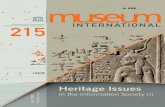 Museum Internacional 215nuevamuseologia.net/wp-content/uploads/2016/01/museum215.pdf · patrimonio debería facilitar la comprensión de la especificidad de las facetas económicas