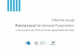 Policía Local de General Pueyrredon - Mar del Plata...INFORME ANUAL POLICÍA LOCAL DE GENERAL PUEYRREDON 2015-2016 6 Un convenio oportunamente firmado con la Universidad Nacional