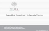 Seguridad Energética y la Energía Nuclear - Academia de … · 2013-05-31 · Expandir la electrificación y servicios energéticos en zonas pobremente atendidas Reforzar los canales