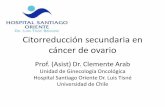 Citorreducción secundaria en cáncer de ovario€¦ · Citorreducción secundaria en cáncer de ovario Prof. (Asist) Dr. Clemente Arab Unidad de Ginecología Oncológica Hospital