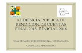PREVISTO - Caja de Salud Cordes Cochabambacajacordescba.bo/Descargas/F2015I2016.pdf · estudios de rx por consulta 3.2% de 5% a 10% indice de cesareas de emergencia 45% 30% indice