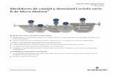 Medidores de caudal y densidad Coriolis serie R de Micro ... · Rendimiento en mediciones básicas de caudal másico, caudal volumétrico y densidad de fluidos con ... R050 52 1429