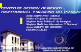 CENTRO DE GESTION DE RIESGOS PROFESIONALES Y MEDICINA …€¦ · •El numeral 12 del artículo 10 de la Resolución 1016 de 1989, una de las actividades de los subprogramas de medicina