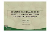 CONTENIDO MINERALÓGICO DE - utalcapomaceas.utalca.cl/wp-content/uploads/2016/07/Contenido... · 2017-07-12 · • El análisis mineralógico de frutos puede ser una herramienta