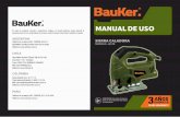 bauker.combauker.com/manuales/sierras/sierra_caladora_JS570.pdf · 2018-09-26 · Potencia máxima Velocidad Profundidad máxima de corte Descripción técnica Sierra caladora 570W
