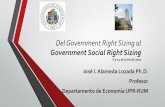 Del Government Right Sizing al Government Social Right · GovernmentSocial RightSizing •La UPR es realmente una empresa estatal que apoya, asesora y educa a la sociedad puertorriqueña