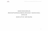 MEMORIA RESPONSABILIDAD SOCIAL 2018 DEUTZ …...DEUTZ SPAIN hace partícipe a sus proveedores de la misión, visión, valores de la organización y les implica en el objetivo común