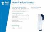 MANDIL MICROPOROSO - tacglobalsolutions.com · Mandil microporoso Descripción del producto Mandil de tela microporosa con sujetadores en el cuello y la cintura para brindar ajuste