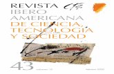 IBERO AMERICANA DE CIENCIA, TECNOLOGIA Y SOCIEDAD · 2020-02-26 · conocimiento, sociología de la ciencia y la tecnología, filosofía de la ciencia y la tecnología, economía