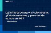 La infraestructura vial colombiana: ¿Dónde estamos y para ...€¦ · concesiones y APP. El presupuesto de inversión de la ANI en 2017 de USD0,5bll (COP$1,6bll.)* Marco normativo