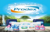 Catálogo Prodex...humectante disolvente de suciedades. Puede ser utilizado en ropa blanca y de color. Presentación 1 L, 2 L, 1 Galón, 10 L, 20 L, 30 L, L rodex rodëx rodex Desengrasante