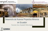 Desarrollo de Nuevos Proyectos Mineros en Ecuador · 2019-10-15 · Considerado uno de los yacimientos auríferos importantes del mundo, con alta ley y reservas estimadas en 5.02