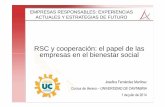 RSC y cooperación: el papel de las empresas en el … Fernandez 1_7...sociales, inversiones sociales, son algunos de los ámbitos de participación de la empresa en la cooperación