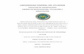 UNIVERSIDAD CENTRAL DEL ECUADOR · 2015-11-04 · vi universidad central del ecuador facultad de odontologÍa unidad de investigaciÓn, graduaciÓn y titulaciÓn certificaciÓn de