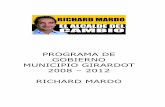 PROGRAMA DE GOBIERNO MUNICIPIO GIRARDOT 2008 – …cne.gob.ve/divulgacion_regionales_2008/programas/04/01/V-9649681.pdfprograma de gobierno en el proyecto del “Plan Municipal de