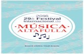 Internacional de ·MÚSICA· · 2018-07-06 · cionals més importants i premiat en varis internacionals, està consi-derat per la crítica musical com un dels més internacionals