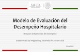 Modelo de Evaluación del Desempeño Hospitalario€¦ · Modelo de Evaluación del Desempeño Hospitalario, compuesto por una metodología de evaluación, un grupo de trabajo intersectorial