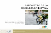 BARÓMETRO DE LA BICICLETA EN ESPAÑA · 2016-02-01 · Barómetro de la Bicicleta en España. Septiembre de 2015 2 Í n d i c e Presentación y ficha técnica 3 Población entrevistada