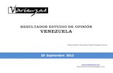 RESULTADOS ESTUDIO DE OPINIÓN VENEZUELAcdn.eluniversal.com/2012/09/25/varianzas_septiembre2012.pdf · 2012-09-25 · Tipo de muestreo: Probabilístico estratificado con asignación