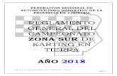 ZONA SUR DE KARTING EN TIERRA - fradcba.com.ar€¦ · cia de Córdoba ORGANIZA el Campeonato Zona Sur de Karting en Tierra del año 2018, el que se re-girá por el Presente Reglamento