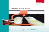 Niples para aves - Impeximpex.nl/es/download/imp-1503-brochure-sp-poultry-nipple-drinkers-web.pdf · con un movimiento de 180°. Todos los niples son enteramente de acero inoxidable