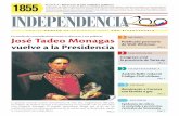 1855 POLÍTICA / Retornan al país exiliados políticosi200.cnh.gob.ve/pdfs/1855.pdf · hermanos Monagas. Una vez en el poder, José Tadeo Monagas no ha escatimado esfuerzos para