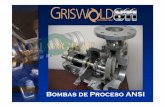 Bombas de Proceso ANSI - 190.105.225.25190.105.225.25/~amiangraf/pdf/bombas/griswold/griswold.pdf · Bombas ANSI • Son bombas centrífugas de proceso • Diseñadas para trabajar