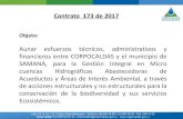 Contrato 173 de 2017 - CORPOCALDAS...Contrato 173 de 2017 Alcances: BERLÍN II, LOS POMOS, DULCENOMBRE, LA ESTRELLA, El DESCANSO, VILLETA, ENCIMADAS, LA UNIÓN - TENERIFE, PATIO BONITO,