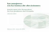 las mujeres en la toma de decisionescedoc.inmujeres.gob.mx/documentos_download/100200.pdf · 2014-03-21 · que el enfoque de género sea criterio para la definición de políticas