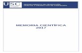 MEMORIA CIENTÍFICA 2017 - USC · 2019-04-29 · Memoria científica 2017 7 Italian Journal of Animal Science Castro Ramos, A., Pereira González, J.M., Amiama Ares, C., Barrasa Rioja,
