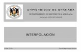 UNIVERSIDAD DE GRANADAmpasadas/ftp/Inter1.pdf · Introducción Interpolación 2/90 Interpolar (D.R.A.E.): Averiguar el valor aproximado de una magnitud en un intervalo cuando se conocen