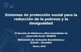 Sistemas de protección social para la reducción de la ... · Instrumentos de protección social en Ecuador Transferencias monetarias condicionadas Misión menos pobreza más ...