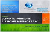 CURSO DE FORMACION Segunda AUDITORES INTERNOS BASC · 2013-06-28 · Organiza BASC Oriente Inscripciones basc.oriente@wbasco.org – info@bascoriente.org Teléfonos: 7-6704880- 3173316725
