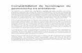 Compatibilidad de tecnologías de postcosecha en arándanos€¦ · Compatibilidad de tecnologías de postcosecha en arándanos De acuerdo a un trabajo de investigación realizado