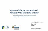 Ayudas Ihobe para proyectos de innovación en …...Ayudas Ihobe para proyectos de innovación en economía circular Ignacio Quintana y Ander Elgorriaga IHOBE Bilbao, 24 Mayo 2019