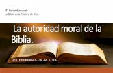 La autoridad moral de la Biblia. - Dios es amorInicio …...2015/07/19  · V. Capacitar para vivir como a Dios le agrada. 1. Aceptación de la autoridad de la Biblia. •Aceptamos