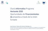 Charla Informativa Programa - EURAXESS · 2019-08-29 · Universidad de La Frontera. Charla Informativa Programa Horizonte 2020 ... desarrollaron tuberculosis activa. De ellos 250.000
