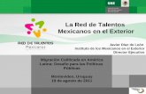 La Red de Talentos Mexicanos en el Exteriorweb.flacso.edu.uy/assets/presentacion-red-de-talentos-mexicanos.pdf · • OIM: más de 200 millones de migrantes en el mundo. • Diáspora