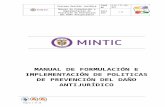 mintic.gov.co · Web viewProceso Gestión Jurídica Código GJU-TIC-MA-001 Manual de Formulación e Implementación de Políticas de Prevención del Daño Antijurídico Versión 1.0