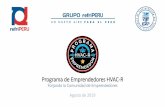 Programa de Emprendedores HVAC-R...Programa que promueve el emprendimiento exitoso en la industria HVAC-R (Aire Acondicionado y Refrigeración) y forja una comunidad de nuevos emprendedores