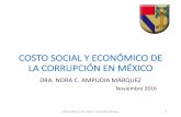 El costo social y económico de la Corrupción en México · • Distorsiona precios e incentivos • Disminuye competitividad • Eleva el costo de los proyectos • Incrementa la