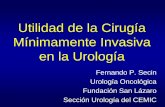 Utilidad de la Cirugía Mínimamente Invasiva en la Urología...Ventajas de la cirugía mínimamente invasiva •Menor sangrado •Rápida recuperación postoperatoria •Menor requerimiento