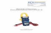 Manual de instrucciones Pinza amperimétrica CA/CC PCE-DC 41 · MANUAL DE INSTRUCCIONES 3 1 Introducción Muchas gracias por elegir la pinza amperimétrica PCE-DC 41 de PCE Instruments.