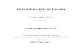 Introducción al Corán - IslamHouse.com · Web viewEl Corán y los elementos básicos para su organización, la diferencia entre el Corán y su traducción, y una breve reseña de