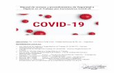 Manual de normas y procedimientos de Seguridad e Higiene ......manual de normas y procedimientos de seguridad e higiene en el trabajo – coronavirus covid 19 estado: aprobado seguridad