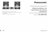 Sistema estéreo con reproductor de discos compactos · reproductor de discos compactos Modelo No. SC-MAX700 PH SC-MAX700PHK RQT9723-1M.fm Page 1 Monday, February 18, 2013 9:40 AM.